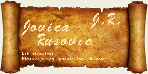Jovica Rusović vizit kartica